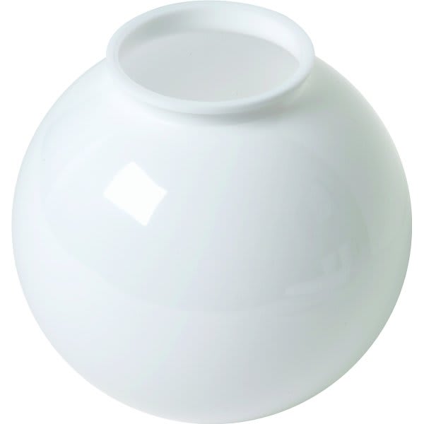 White 8" Globe Acrylic 4" Fitter