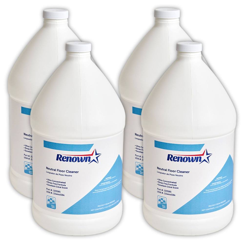 Renown Neutral Floor Cleaner, 1 Gal, Case Of 4