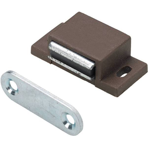 Everbilt 11 Lb. Magnetic Door Catch With Counter Plate(Brown) (25-Pack)