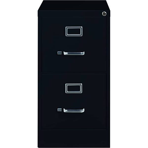 Hirsh 22 In. Deep Commercial Metal Vertical File Cabinet With 2-Drawers (Black)