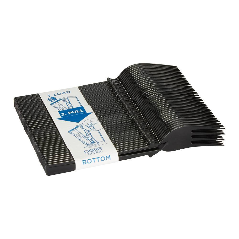Dixie Ultra Smartstock Disposable Polypropylene Fork Refill Utensils, Black, Case Of 960