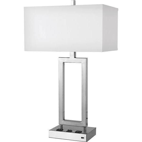 Startex Industries 2 Light Brushed Nickel Desk Lamp Usb (2-Case)