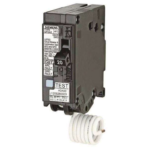 Siemens 20 Amp Gfci/Afci Dual Function Circuit Breaker