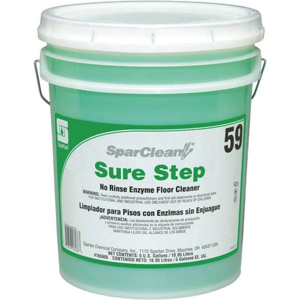 Spartan Sparclean, Sure Step Enzyme Floor Cleaner 59, Clean Scent, 5 Gal