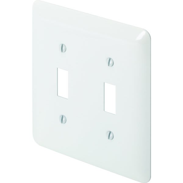 Titan3 1Gang Metal Jumbo Duplex Wall Plate (20Pack) (White) HD Supply