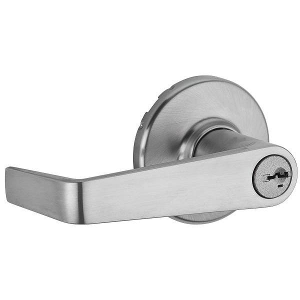Kwikset Kingston Satin Chrome Storeroom Door Lever With Smartkey Security