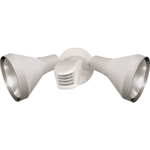Satco® Nuvo White Two-Light 14 Exterior Par38 Flood Light With Motion Sensor