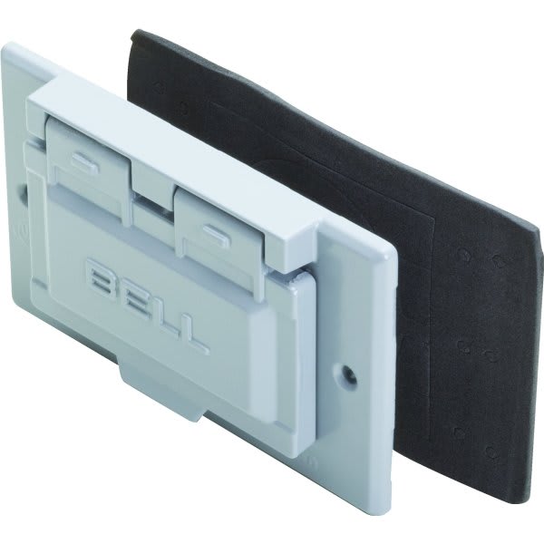 Hubbell 1-Gang Gfci Weatherproof Cover Plate (Gray)