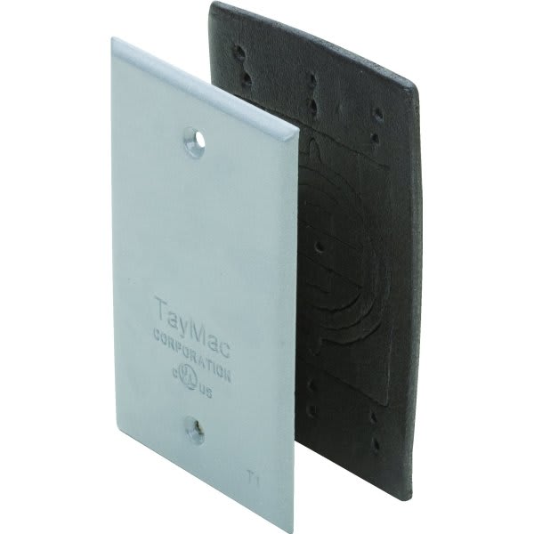 Taymac 1-Gang Rectangular Blank Weatherproof Cover (Gray)