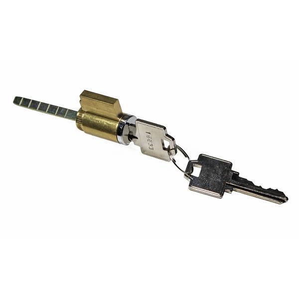 Sliding Glass Door Cylinder Lock W/ 2 Keys (Solid Brass)