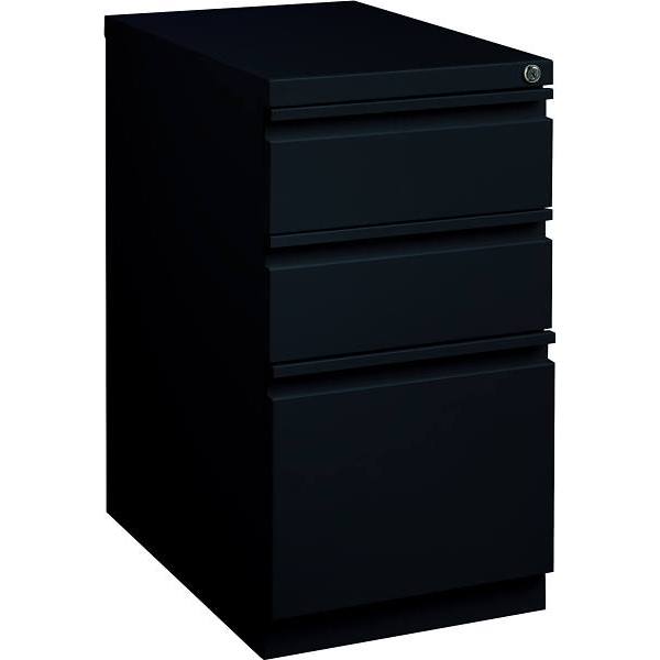Hirsh 23 " D Black Mobile Pedestal With Full Width Pull