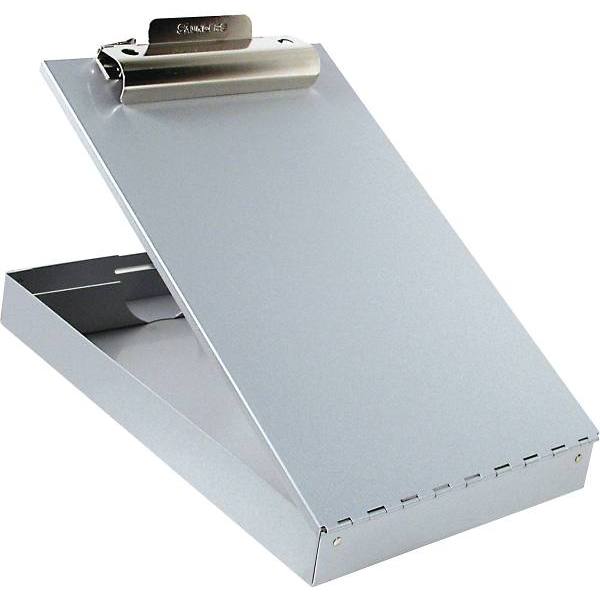 Saunders Redi-Mate Aluminum Storage Clipboard W/ 1" Clip Capacity, 8-1/2" X 12", Silver