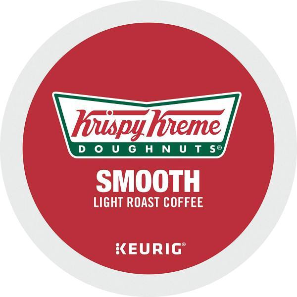 Krispy Kreme Doughnuts Smooth Coffee With Light Roast K-Cup Pack Package Of 24
