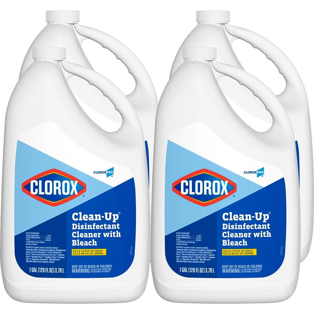 Clorox Clean-Up Disinfectant Cleaner With Bleach Refill, Cloroxpro, 128 Oz, Case Of 4