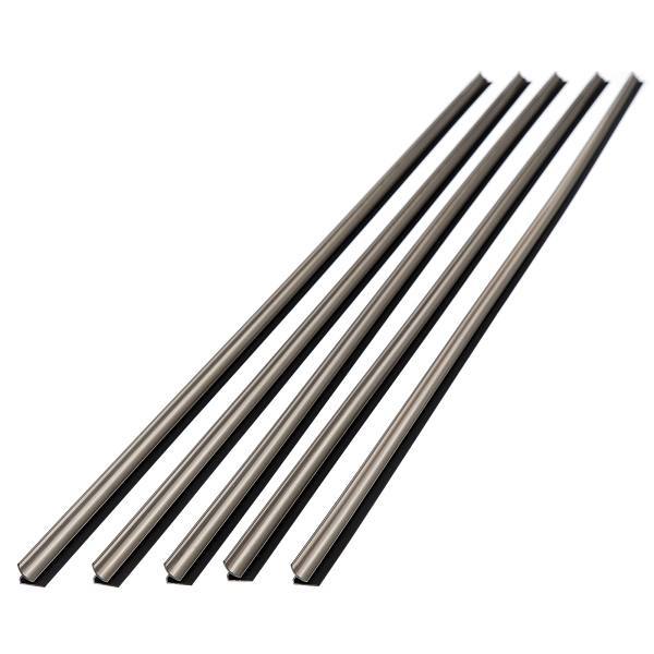 Fasade 47" Vinyl Inside Corner Trim, Brushed Nickel, Package Of 5