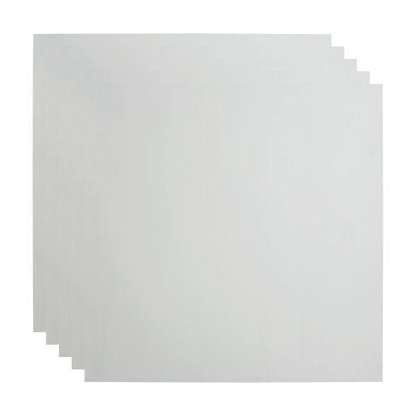 Fasade 2'X2' Flat Lay Ceiling Panel, Gloss White, Package Of 5