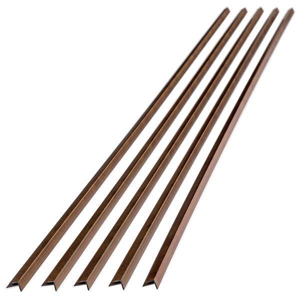 Fasade 47" Vinyl Outside Corner Trim, Antique Bronze, Package Of 5