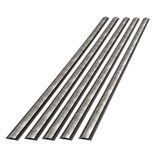 Fasade 47" Vinyl Divider Trim, Crosshatch Silver, Package Of 5