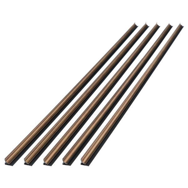 Fasade 47" Vinyl Inside Corner Trim, Antique Bronze, Package Of 5