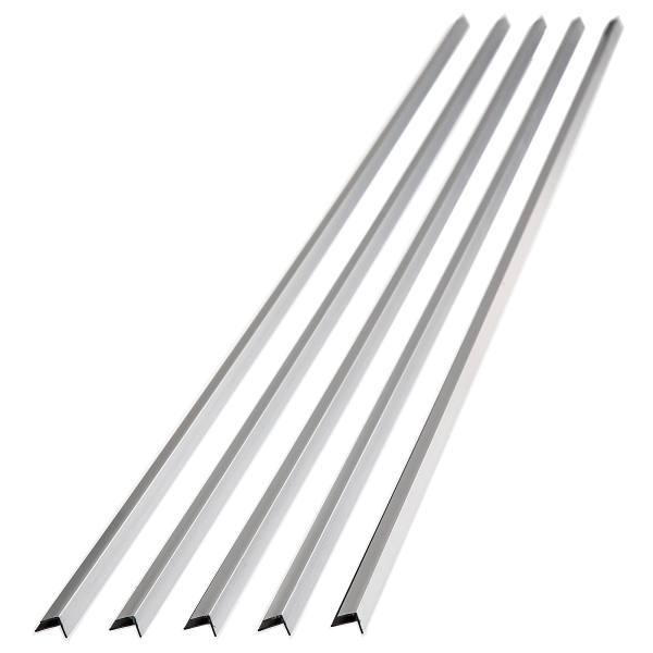 Fasade 47" Vinyl Outside Corner Trim, Brushed Aluminum, Package Of 5