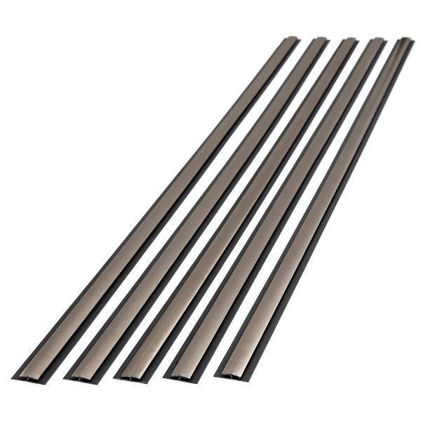Fasade 47" Vinyl Divider Trim, Brushed Nickel, Package Of 5