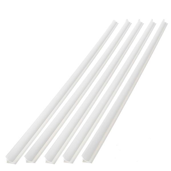 Fasade 47" Vinyl Large Profile Inside Corner Trim, Matte White, Package Of 5