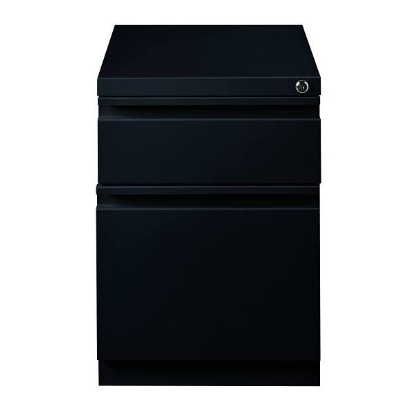 Hirsh 20" Deep Mobile Pedestal File Cabinet 2 Drawer Box-File, Letter Width, White