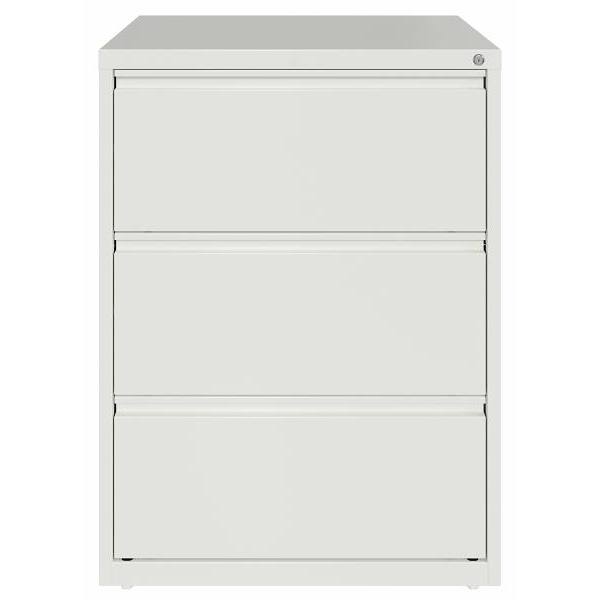 Hirsh 30" Wide 3 Drawer Metal Lateral File Cabinet For Home And Office, Holds Letter, Legal And A4 Hanging Folders, White