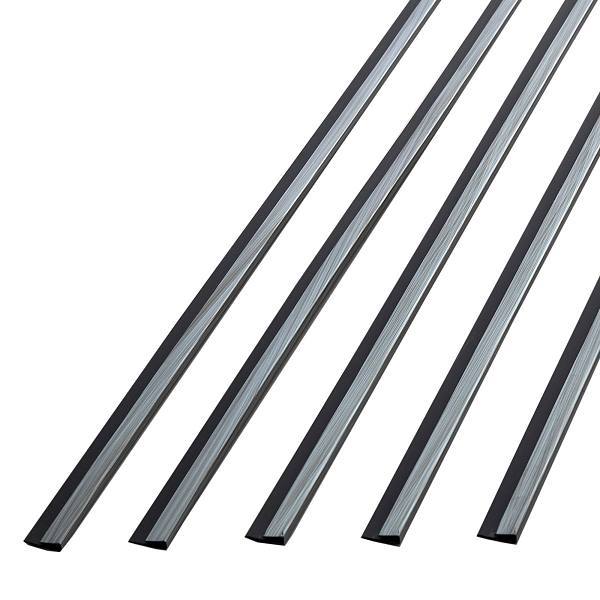 Fasade 47" Vinyl J Trim, Brushed Steel, Package Of 5