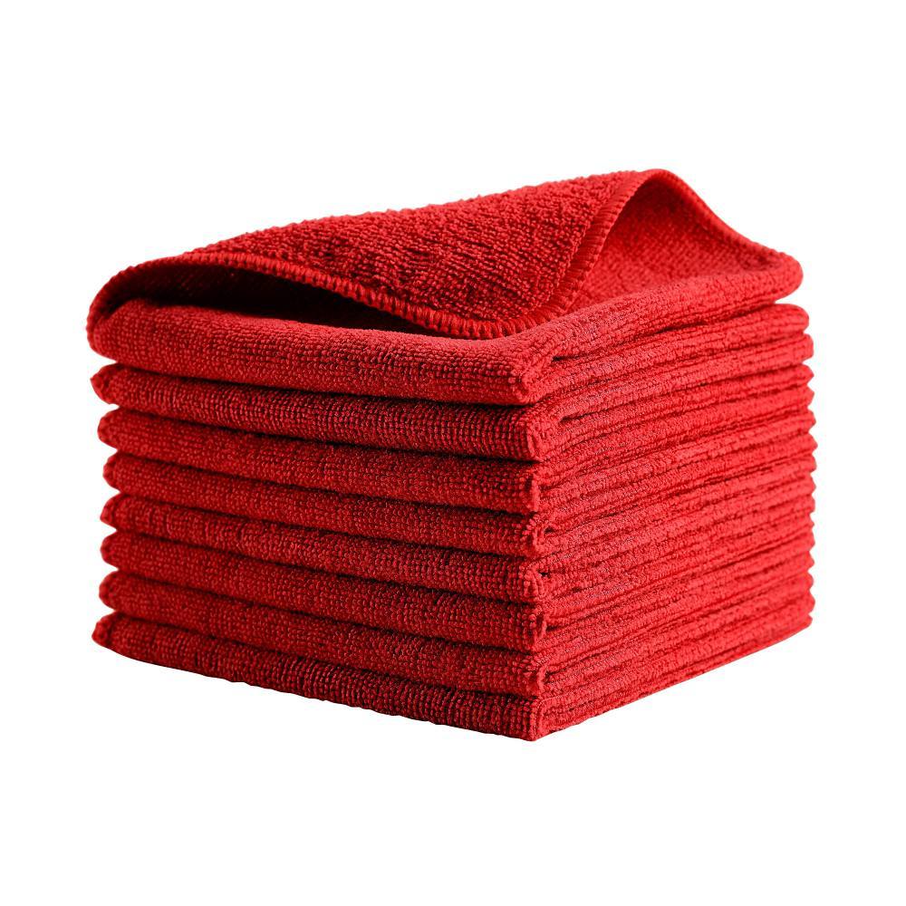 Rubbermaid Commercial HYGEN R-40 Recycled Microfiber Cloths, 12 In. X 12 In., Red, 288-Case