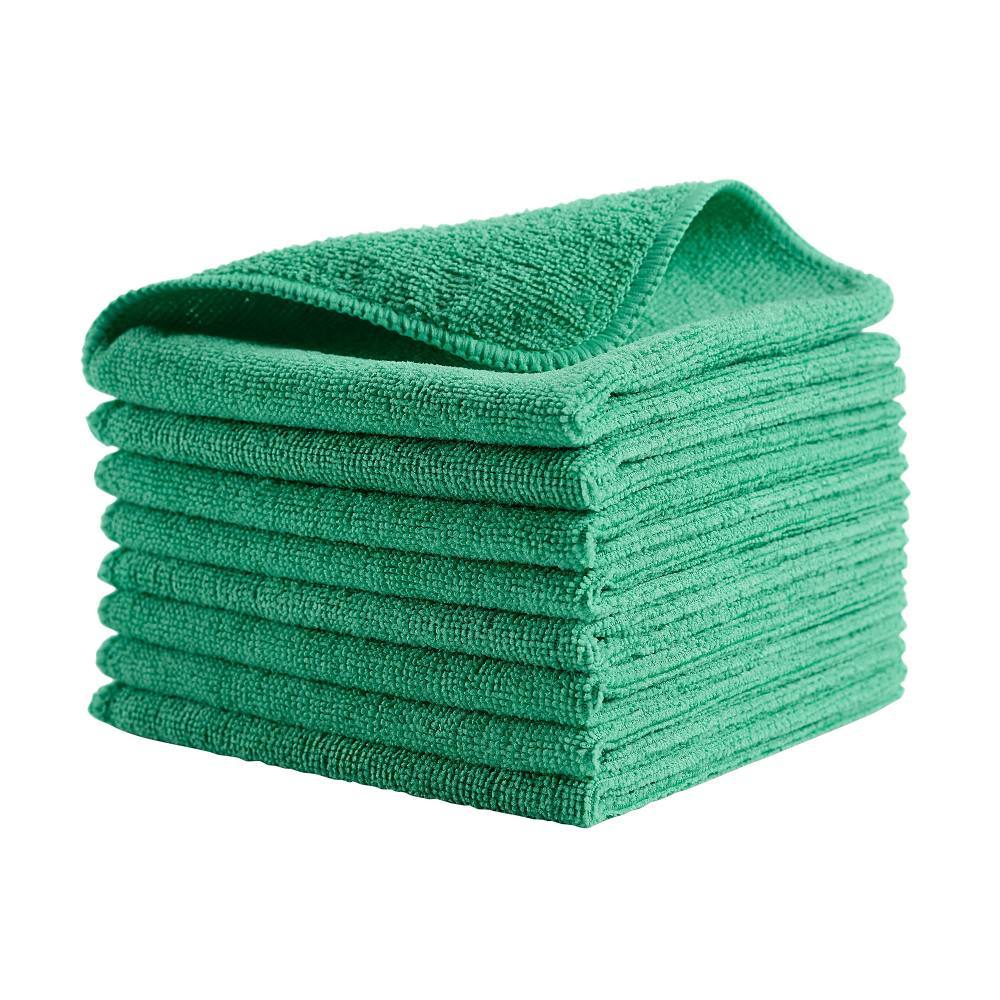 Rubbermaid Commercial HYGEN R-40 Recycled Microfiber Cloths, 12 In. X 12 In., Green, 288-Case