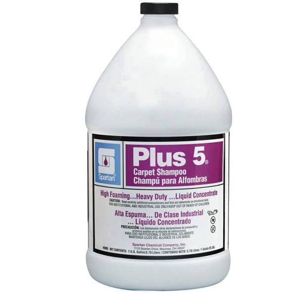 Spartan Plus 5 Carpet Shampoo, Banana Scent, 1 Gal, Case Of 4