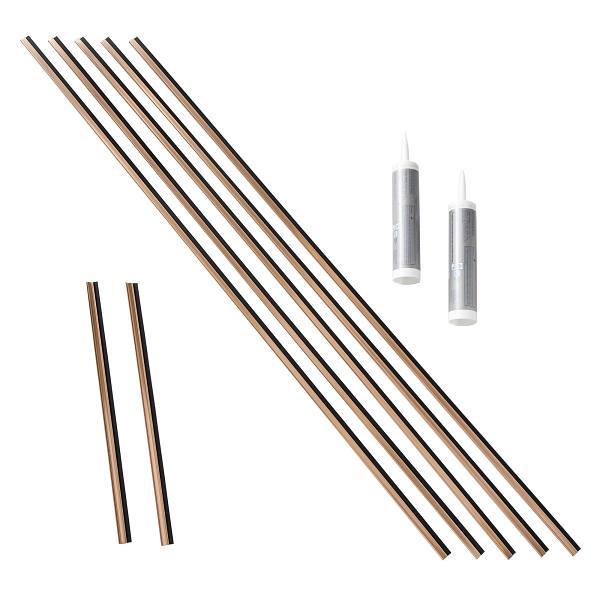 Fasade Backsplash Large Profile Accessory Kit, Polished Copper