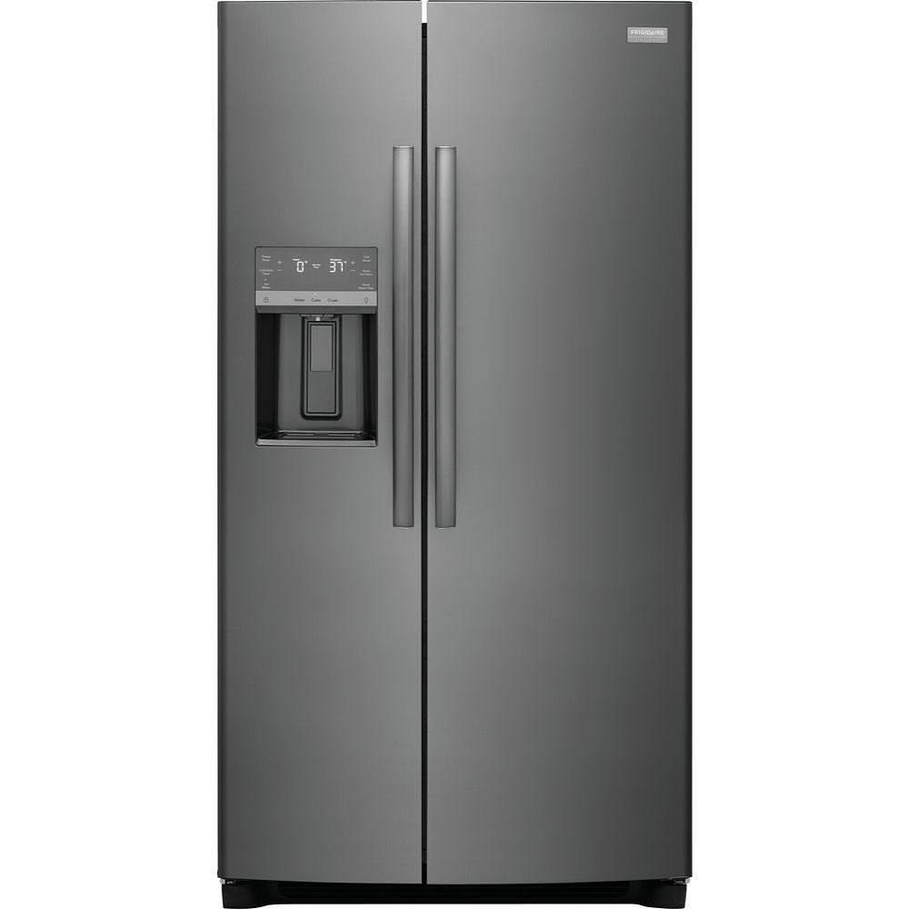 Frigidaire Gallery 22.3 Cu. Ft. Side By Side Refrigerator With Ice Maker, Energy Star, Black Stainless Steel