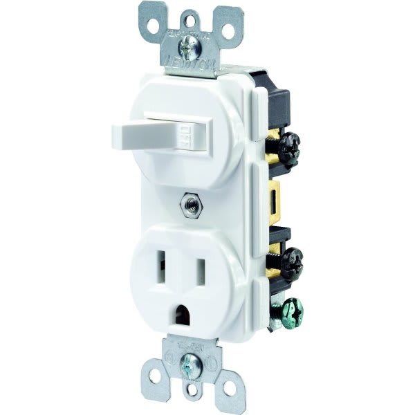 Hubbell-Pro 15 Amp 120 Vac 2-Position Combination Toggle Switch