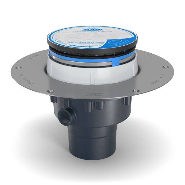 Zurn Ez2 Floor Drain 5" Nickel Bronze Head 3" X 4" Bottom Outlet