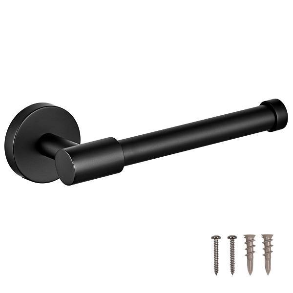 Seasons Westwind Matte Black Single Post Toilet Paper Holder