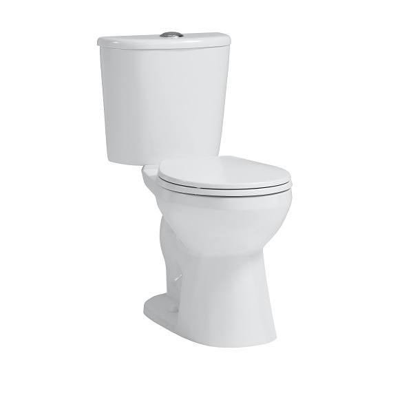 Seasons 2-Piece All-In-One 1.28 GPF Double Flush Round 17 In. Toilet, XL Footprint, White, ADA