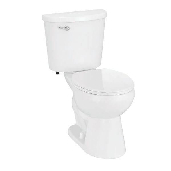 Seasons 2-Piece All-In-One 0.8 GPF Single Flush Round All-In-One Toilet, White, ADA