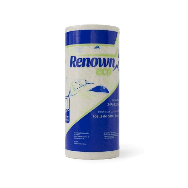 Renown Eco 85 Sheet 2-Ply Perforated Kitchen Roll Towel (30 Rolls/Case)