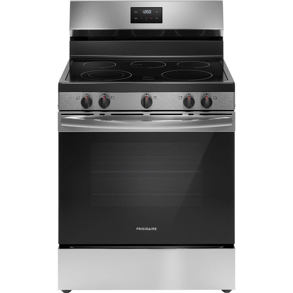Frigidaire 30" 5.3 cu. ft. 5-Burner Element Freestanding Electric Range With Quick Boil, Stainless Steel, ADA