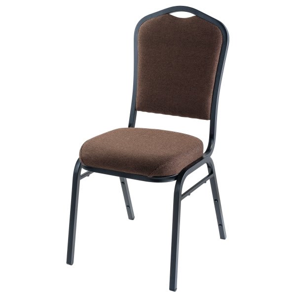 National Public Seating® 9350 Series Fabric Stack Chair, Chocolate, Package Of 4