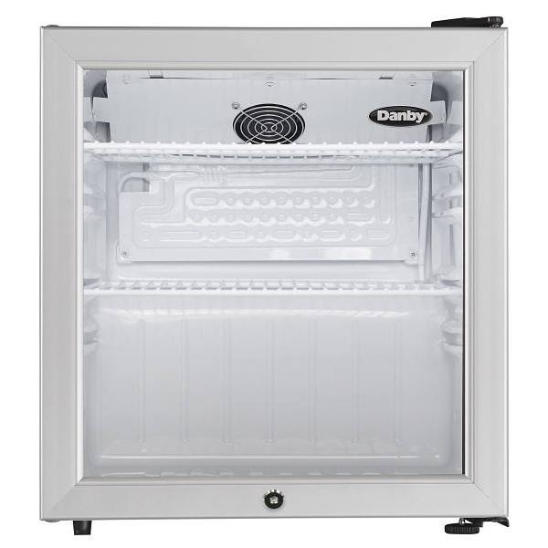 Danby 1.6 Cubic Feet Compact Glass Door Fridge Stainless Steel