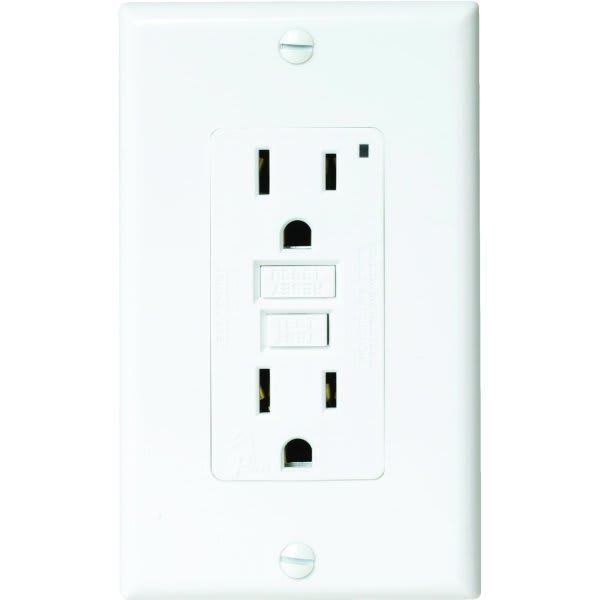 Hubbell® 15 Amp 125 Volt Commercial Self-Test Gfci Receptacle Assembled In Usa (White)