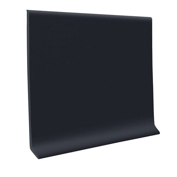 Roppe Black Vinyl Wallbase/Covebase 0.080 In D X 4 In. L X 48 In. W, Dryback Case Of 16