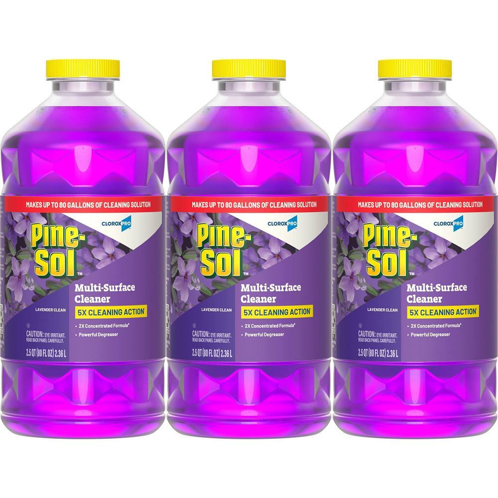 Pine-Sol Multi-Surface Cleaner, Cloroxpro, Lavender Clean, 80 Fl Oz, Case Of 3