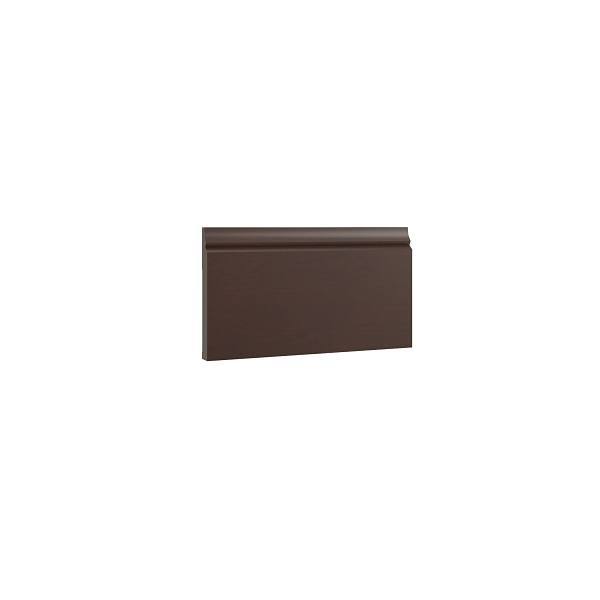CNC Cabinetry Luxor Base Molding, 96"L X 4.5"H X 0.75"D, Shaker Espresso