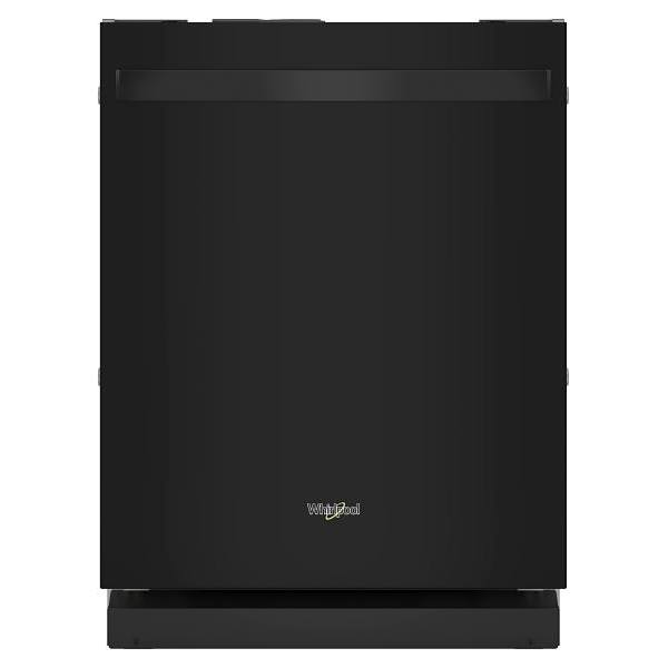 Whirlpool ENERGY STAR 18 In. Front Control Dishwasher With Stainless Steel Interior, Black, ADA