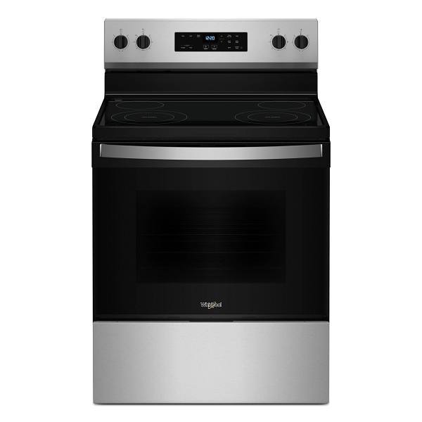 Whirlpool ENERGY STAR 30 In. 5.3 cu. ft. Smooth Electric Freestanding Range, Manual Clean, Stainless Steel