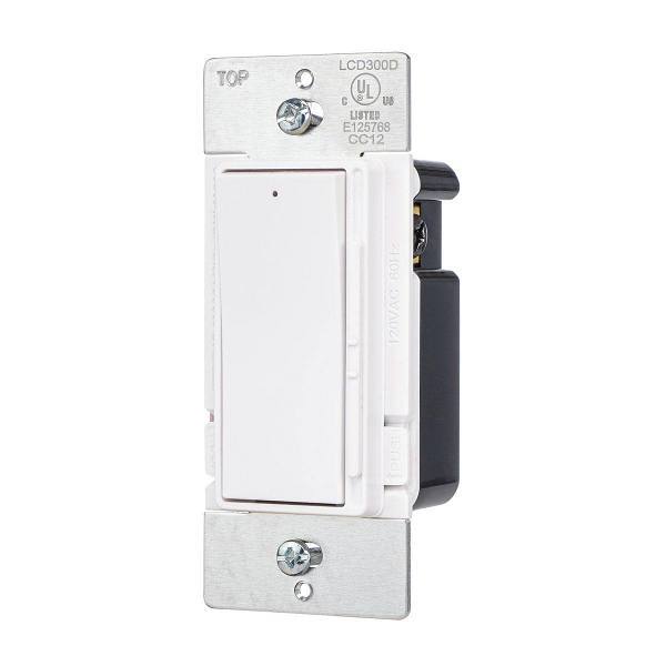 Hubbell Wiring® Single Pole 3-Way 120 Volt Rocker Dimmer Switch White